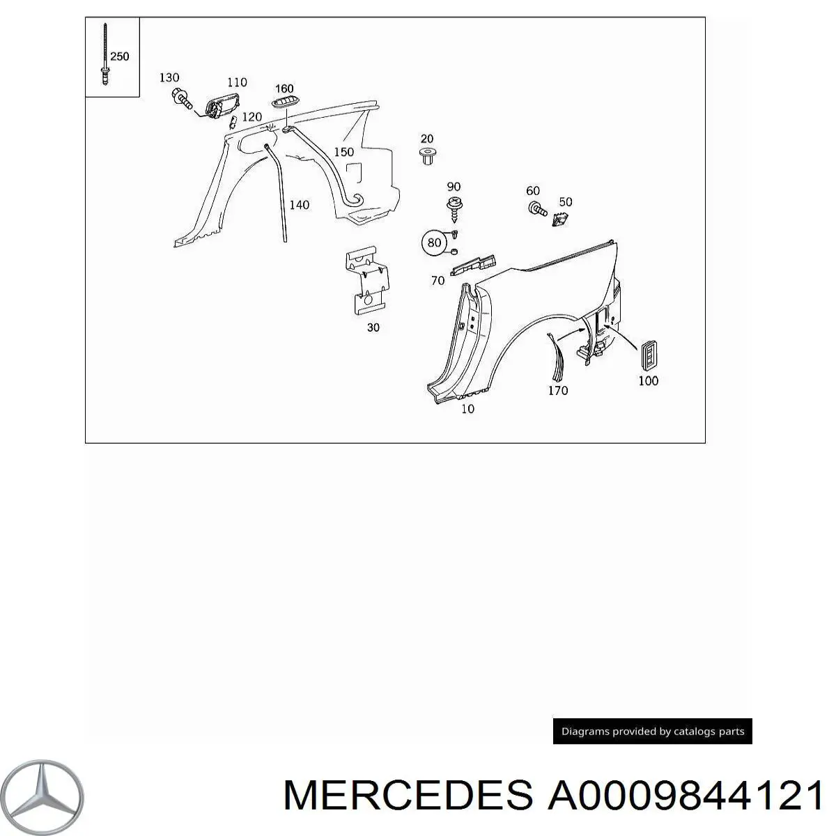  Mercedes A0009844121 ціна, від 3.49 USD