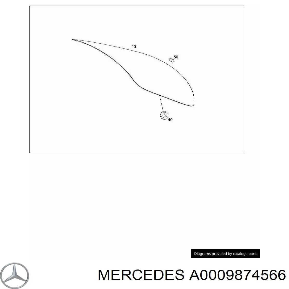 Купити A0009874566 Mercedes Вікно вітрове
