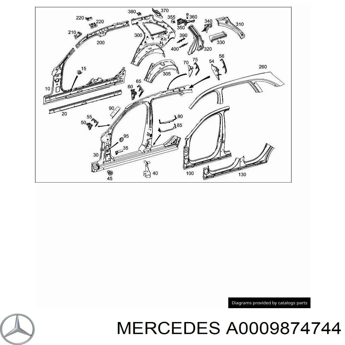  Mercedes A0009874744 ціна, від 1.86 USD