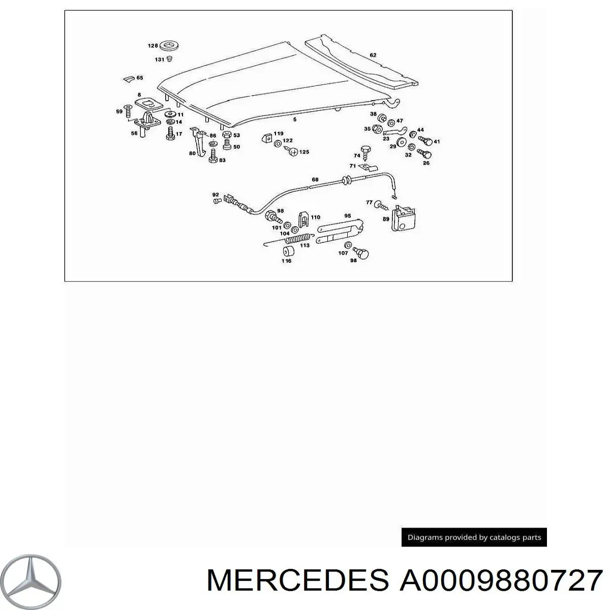 Втулка емблеми кришки багажника Mercedes A0009880727 ціна, від 0.46 USD