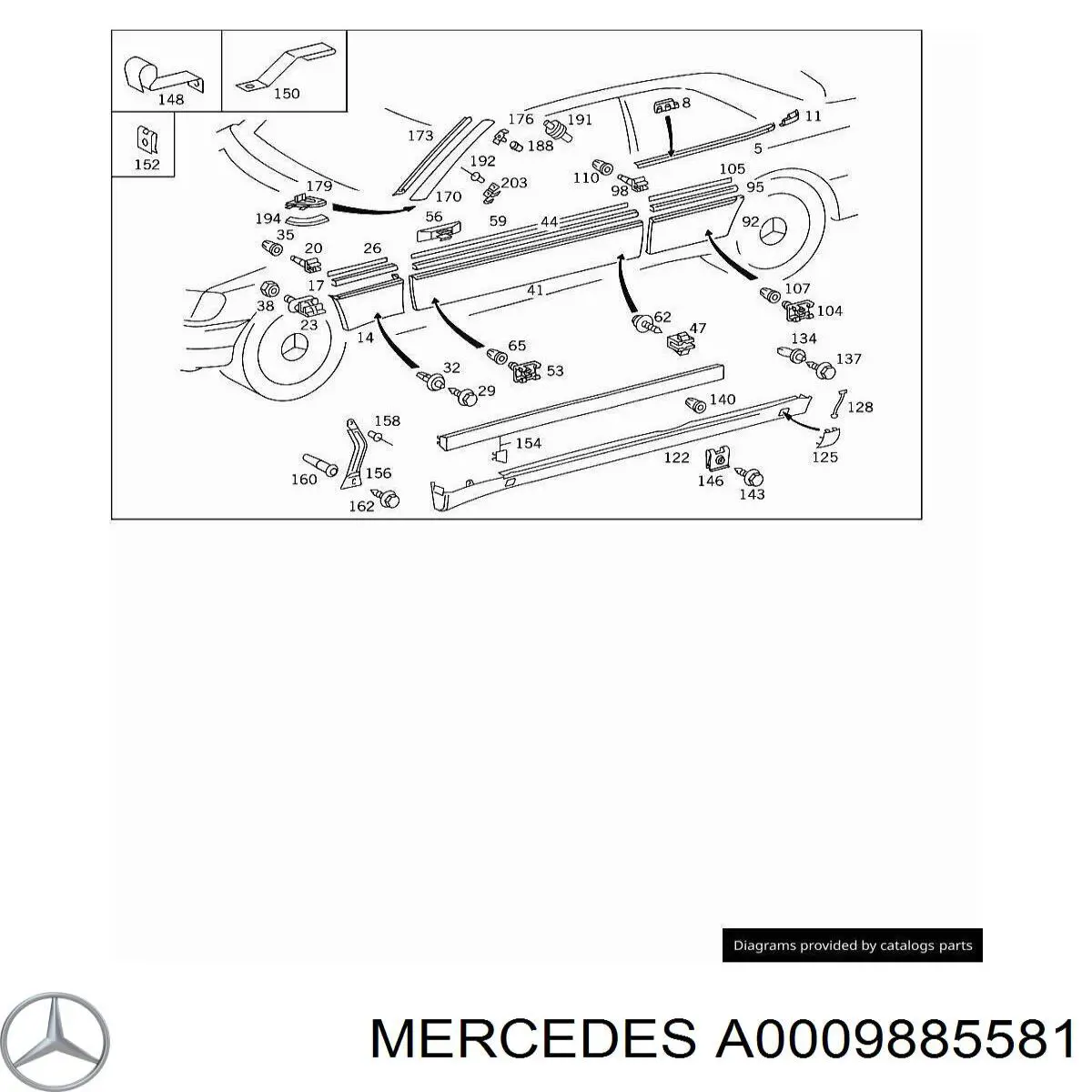 Купити A0009885581 Mercedes 