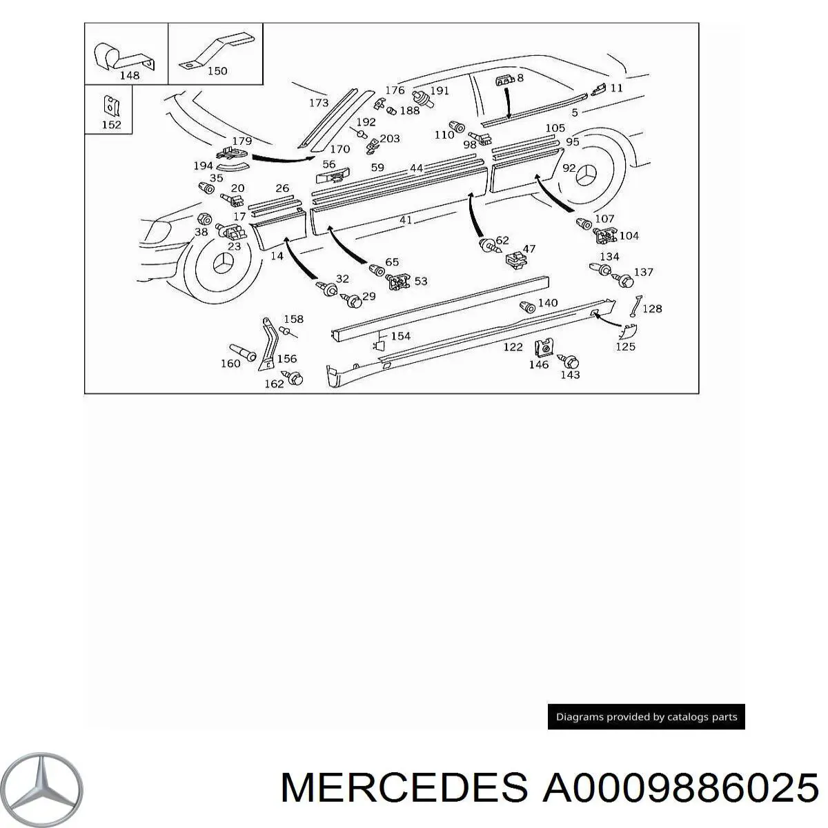  0009886025 Mercedes