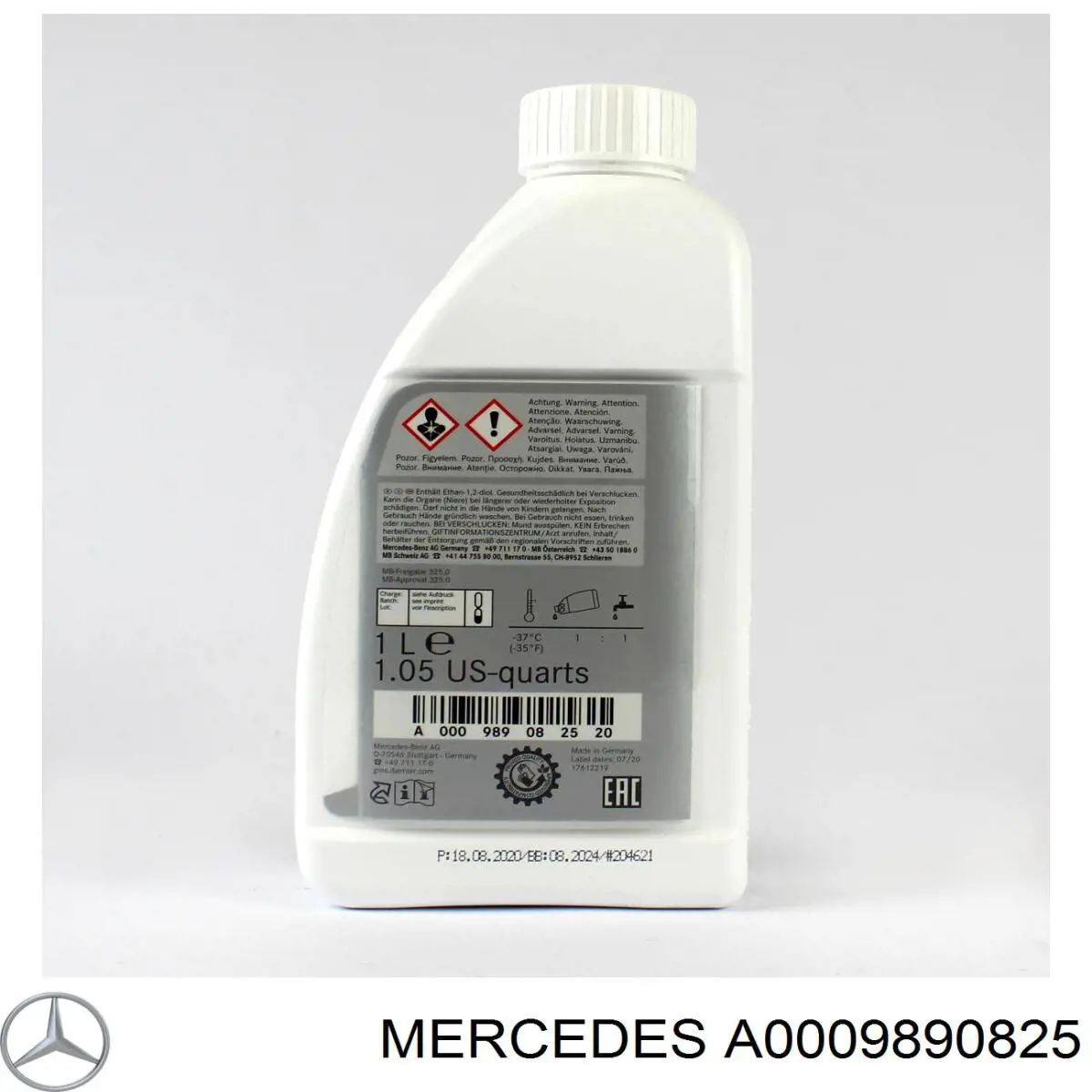 Купити A0009890825 Mercedes Охолоджуюча рідина для двигунів