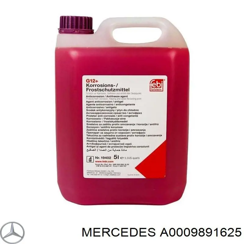 A0009891625 Mercedes Охолоджуюча рідина