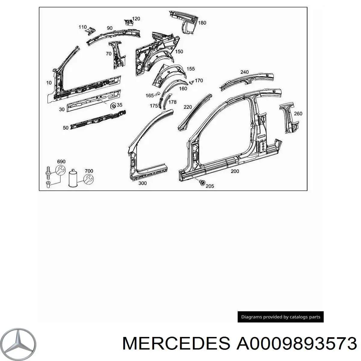  Mercedes A000989357309 ціна, від 67.25 USD
