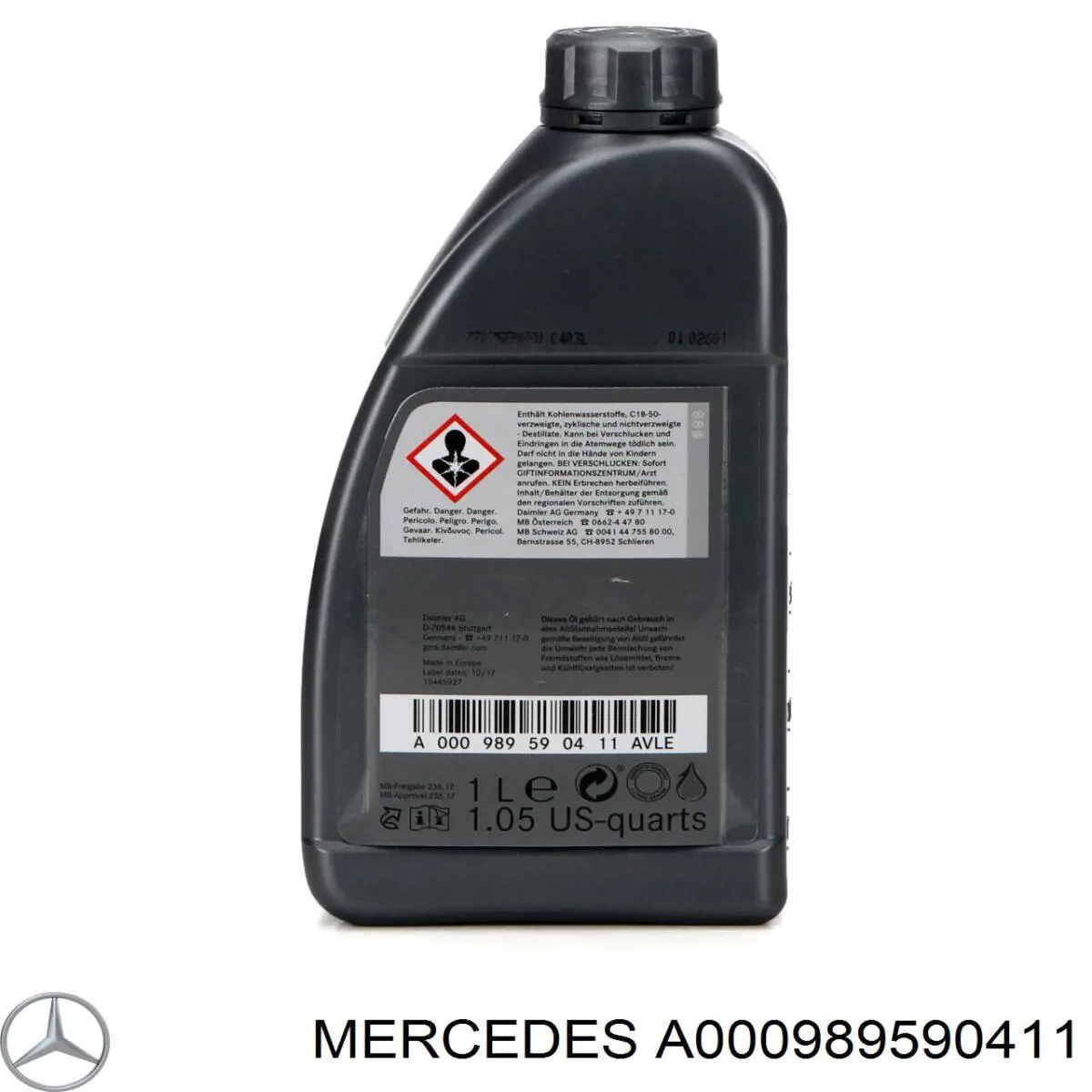 Масло трансмісії A000989590411 Mercedes