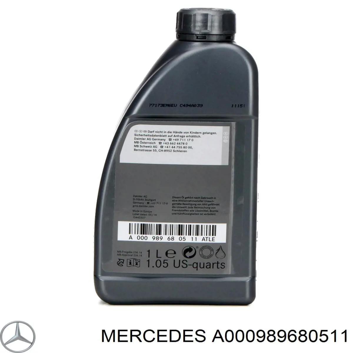 A000989680511 Mercedes масло трансмісії