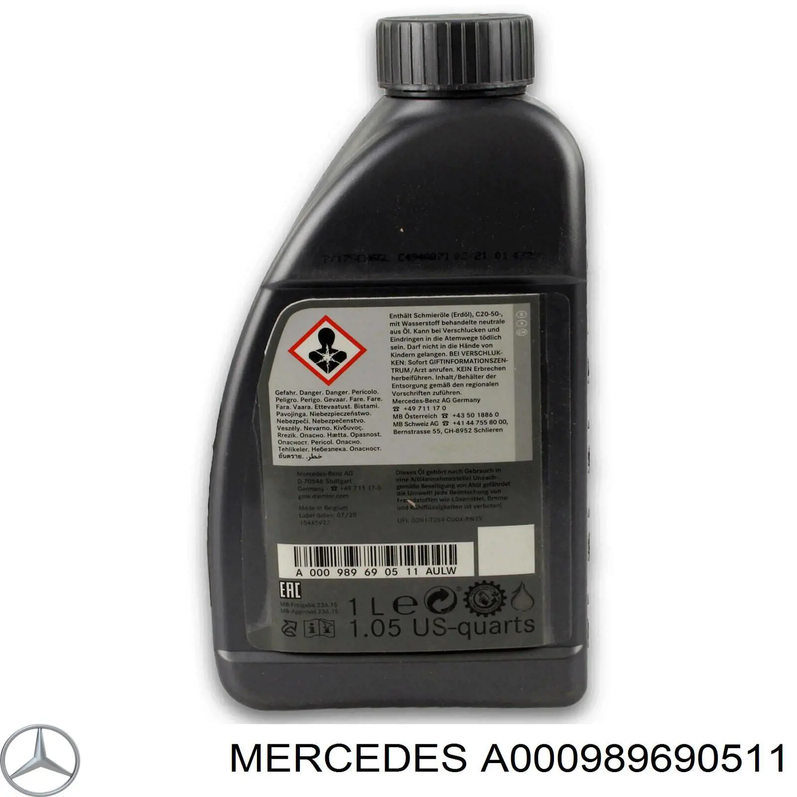 A000989690511 Mercedes Масло для роздавальної коробки