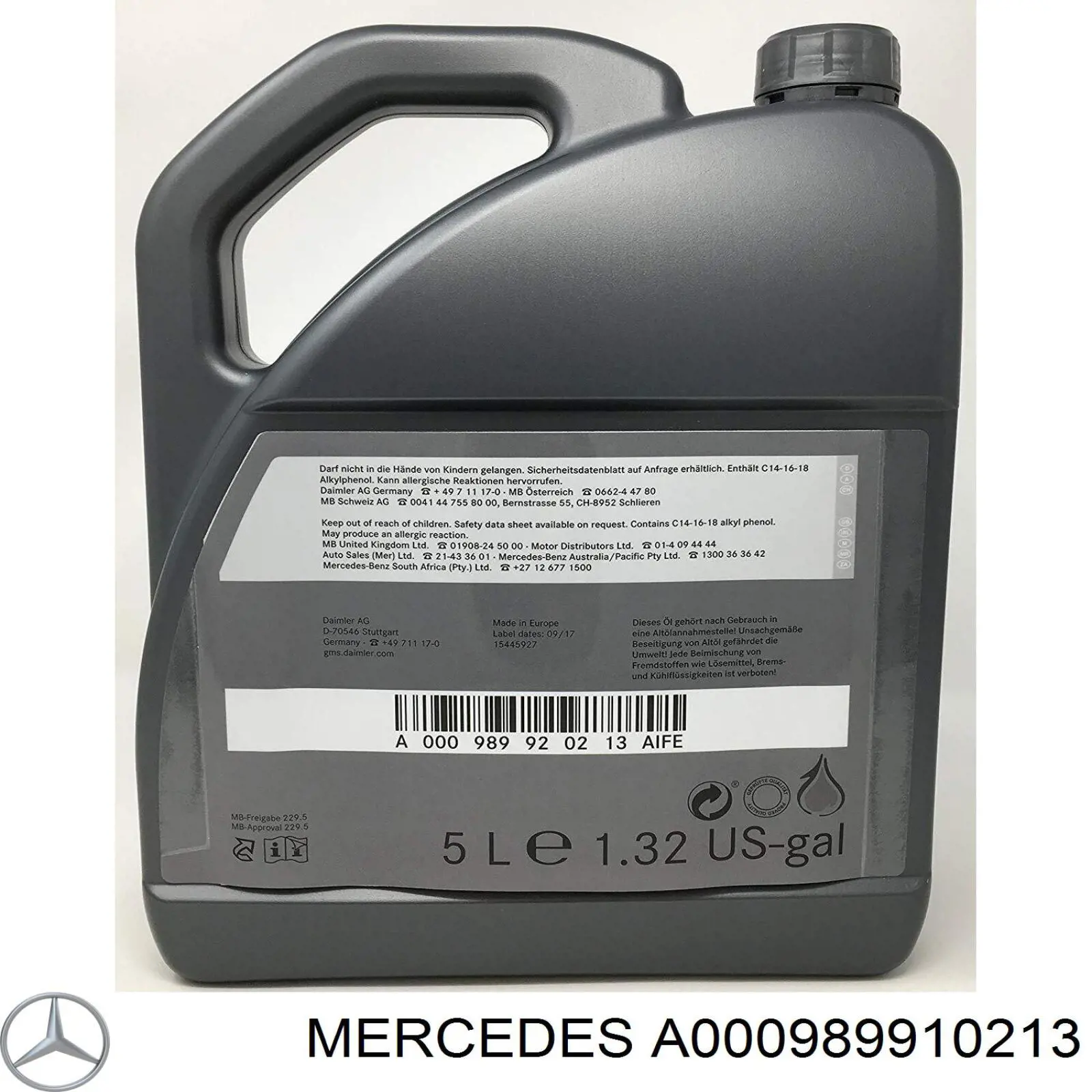 Купити A000989910213 Mercedes Масло