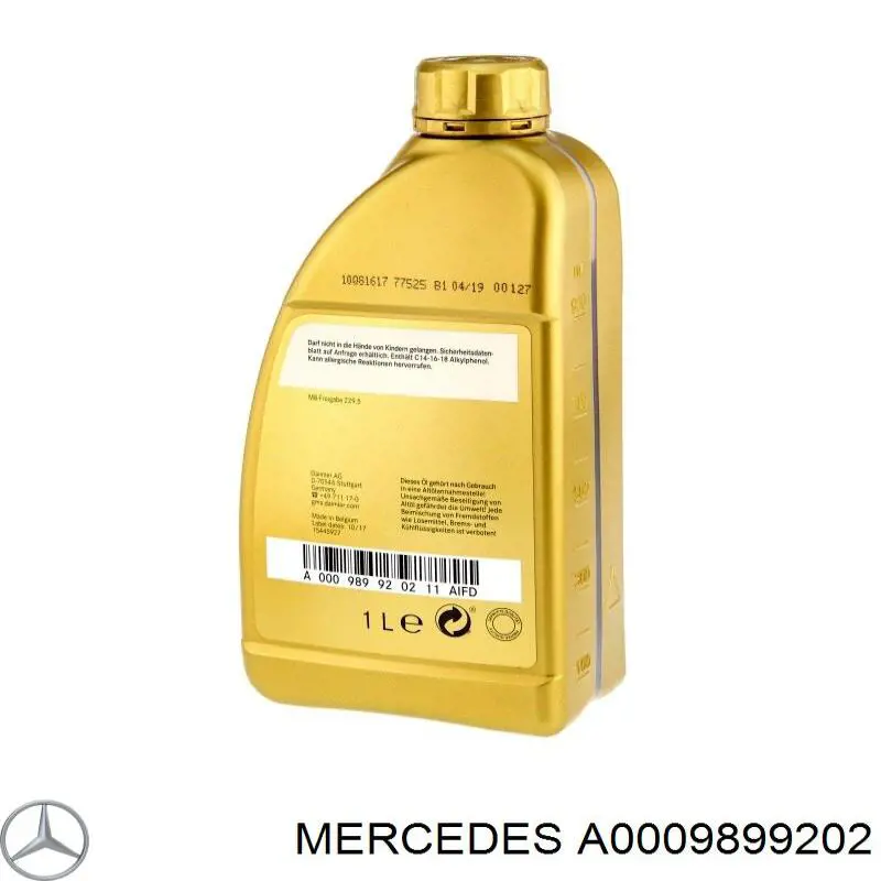 Масло моторне A0009899202 Mercedes