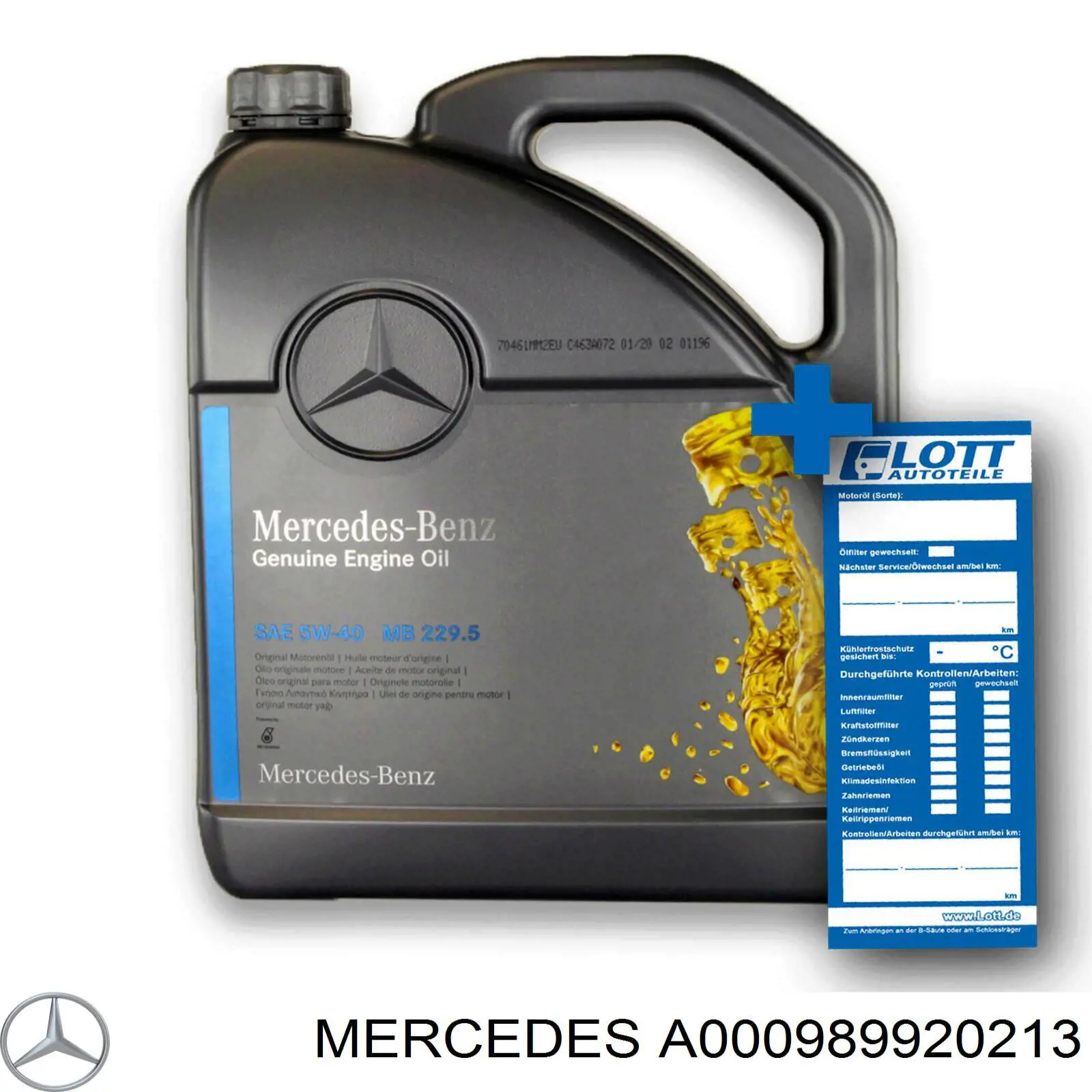 Моторне масло A000989920213 Mercedes