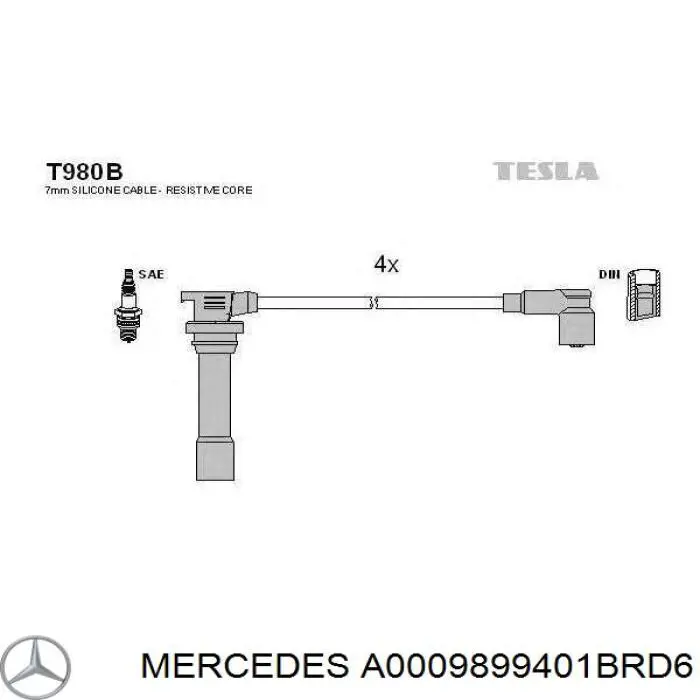  Mercedes A0009899401BRD6 ціна, від 29.91 USD