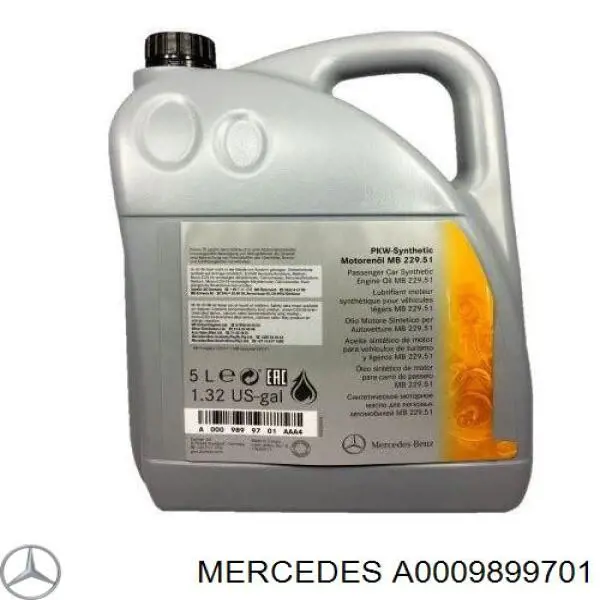 A0009899701 Mercedes Масло двигуна