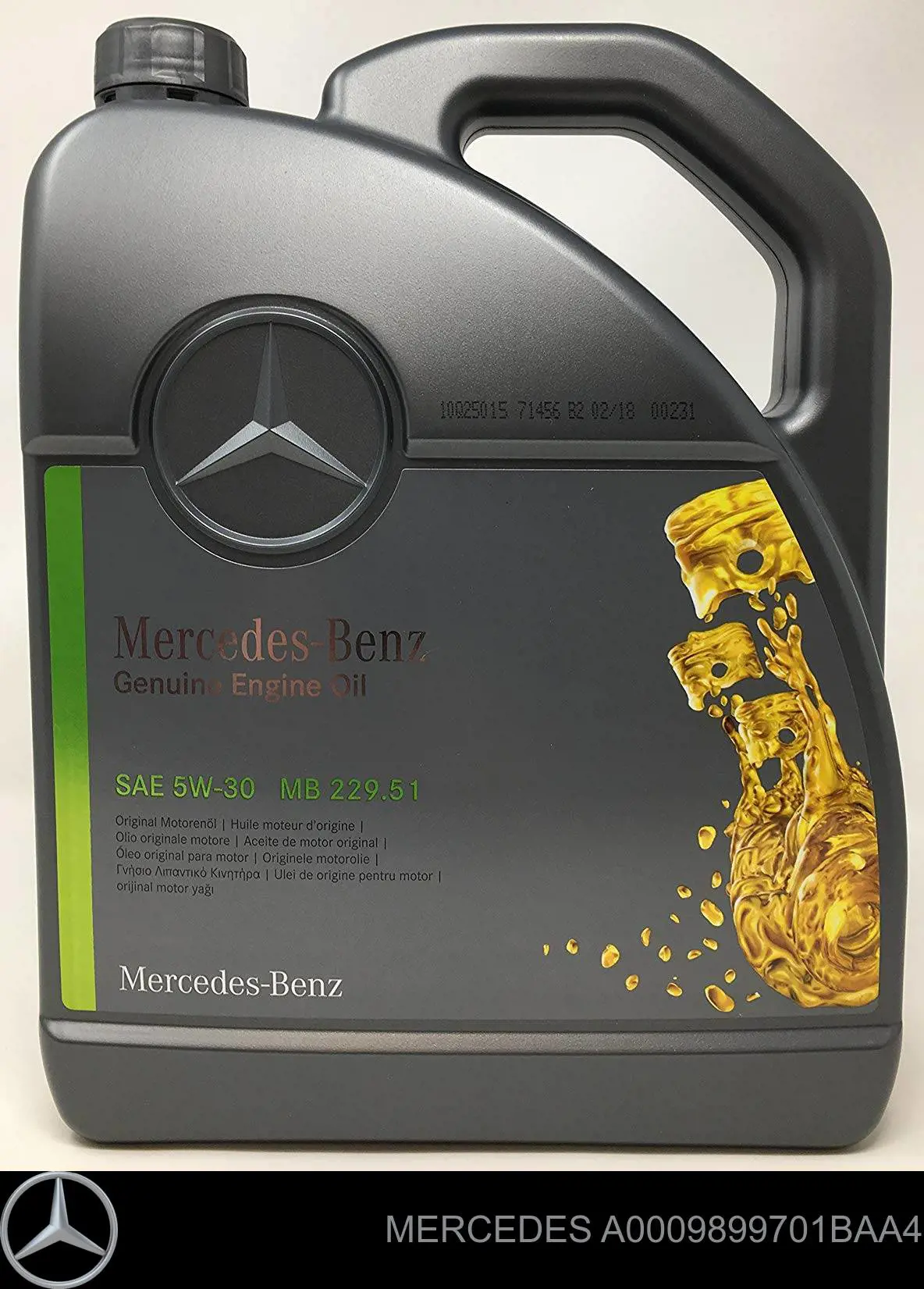 Моторне масло A0009899701BAA4 Mercedes