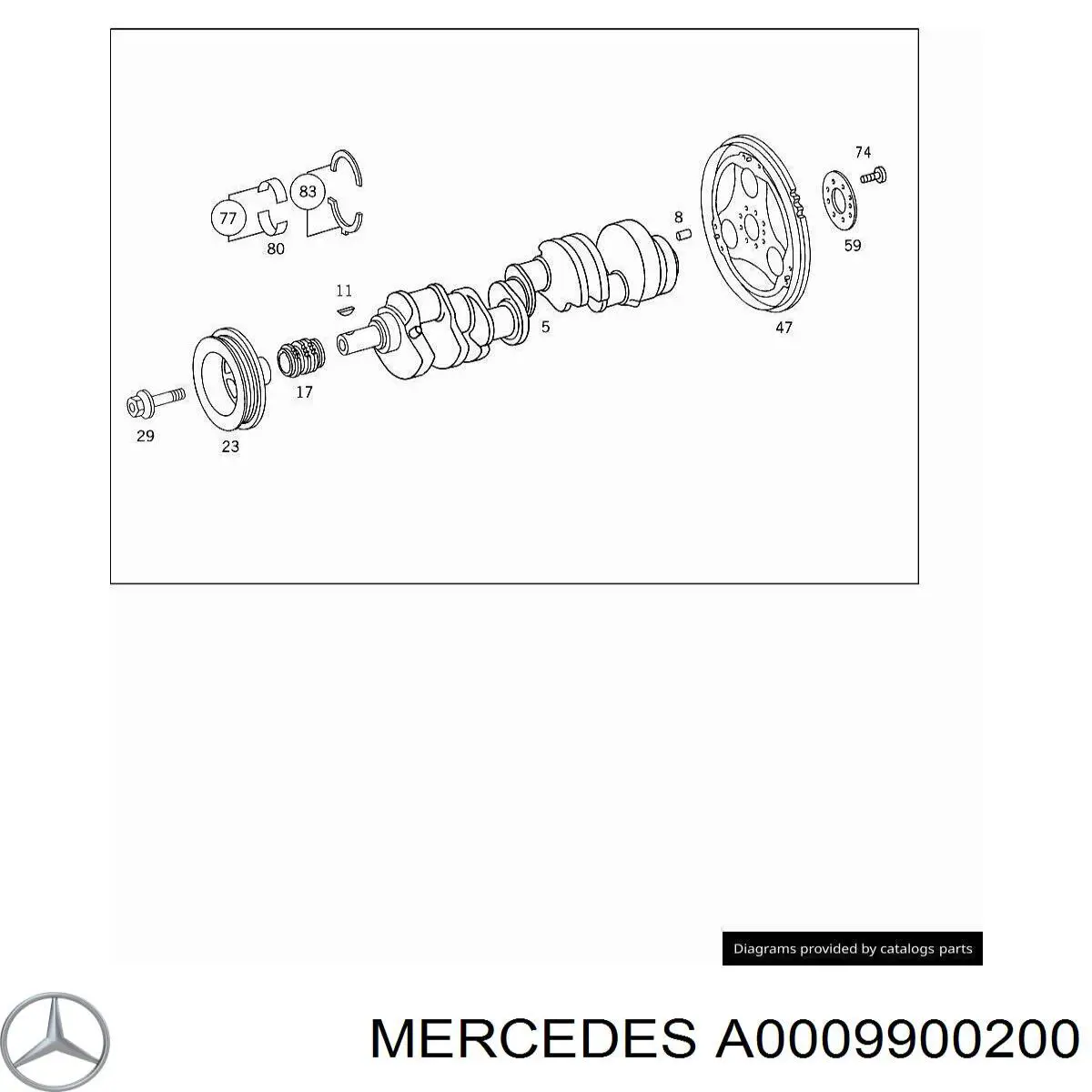 A0009900200 Mercedes Болт коленвала