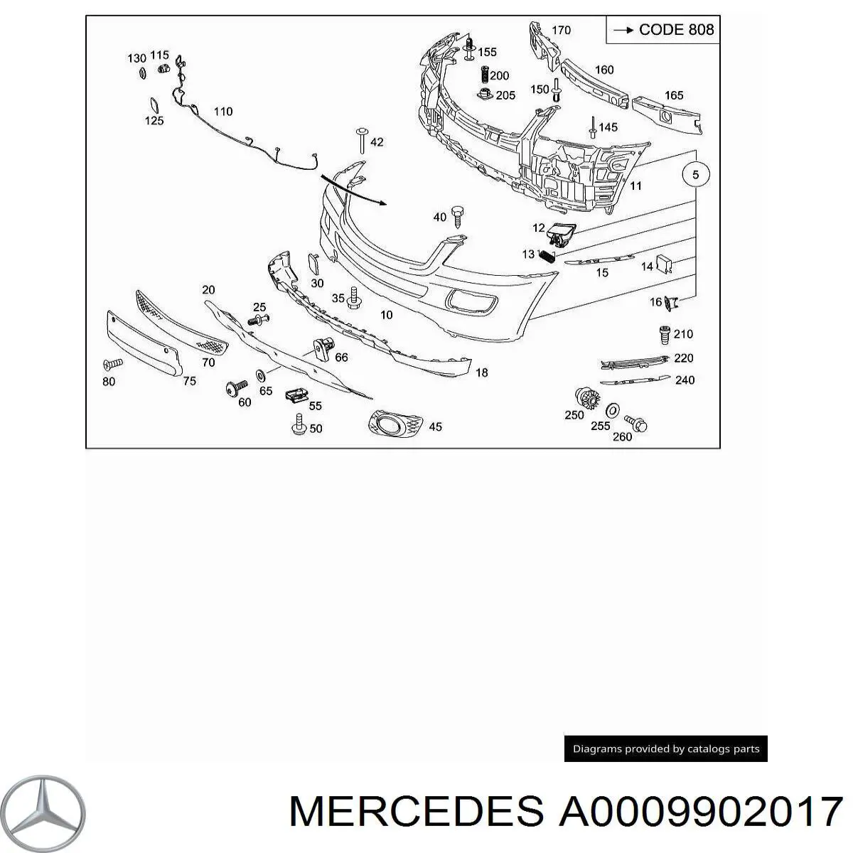 Купити A0009902017 Mercedes 