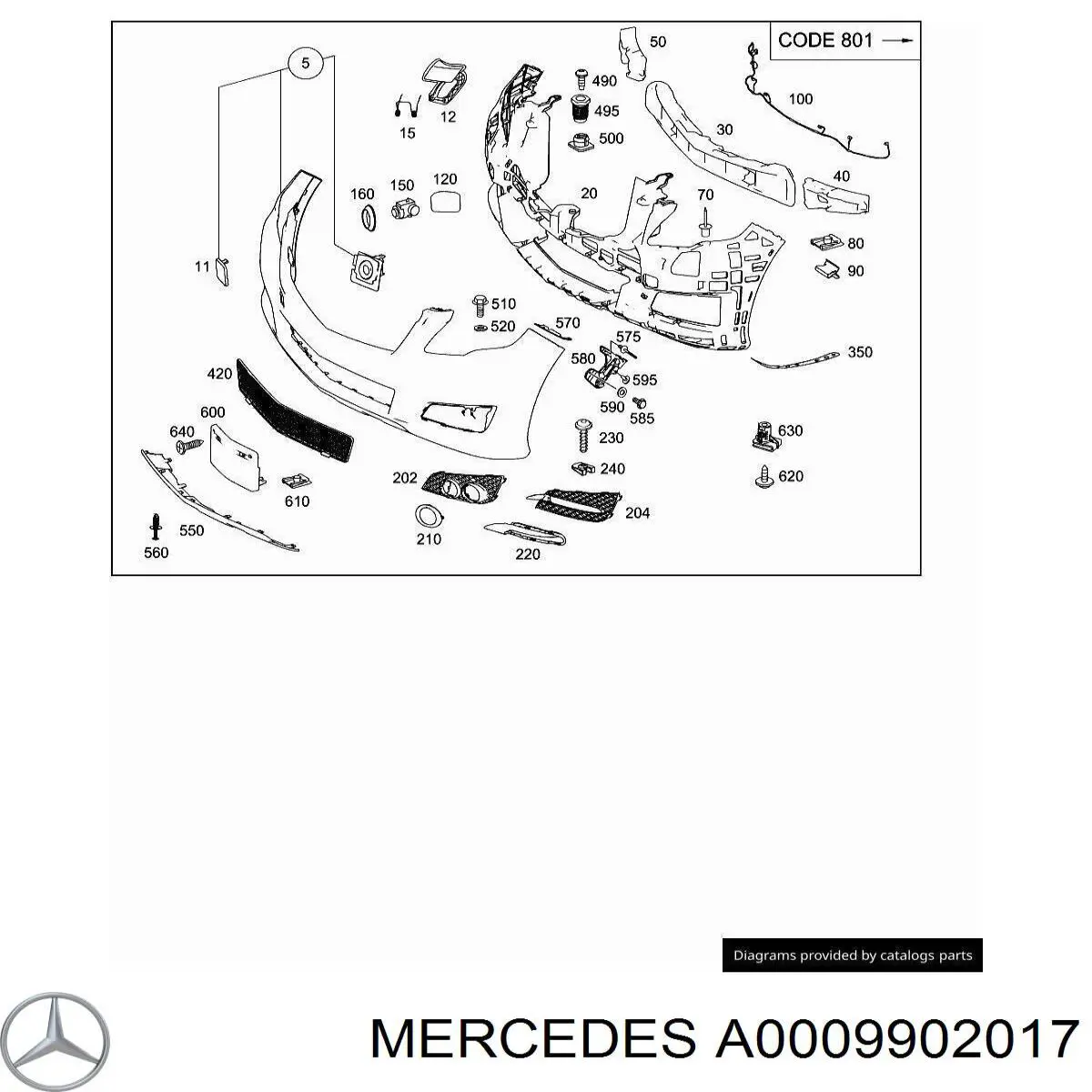 A0009902017 Mercedes 