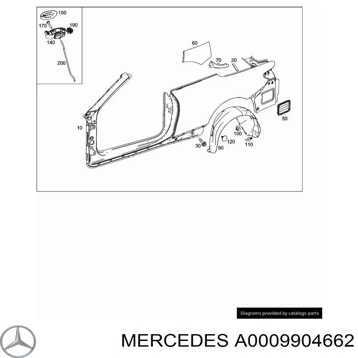 Болт/гайка кріплення Mercedes A0009904662 ціна, від 0.52 USD