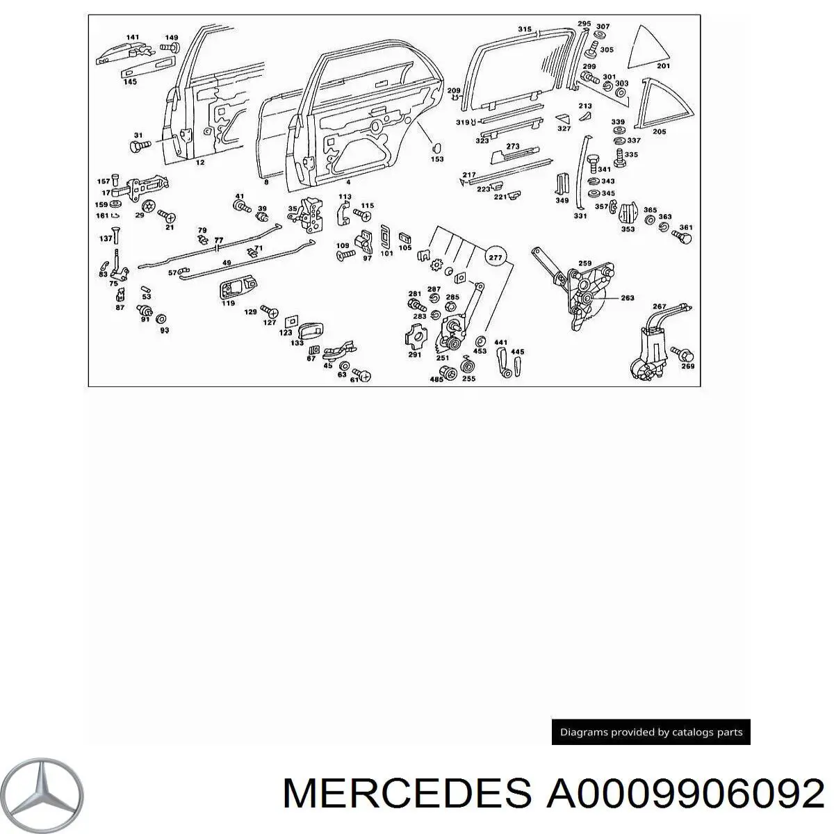 Пістон (кліп) кріплення підкрилки переднього крила Mercedes A0009906092 ціна, від 0.34 USD