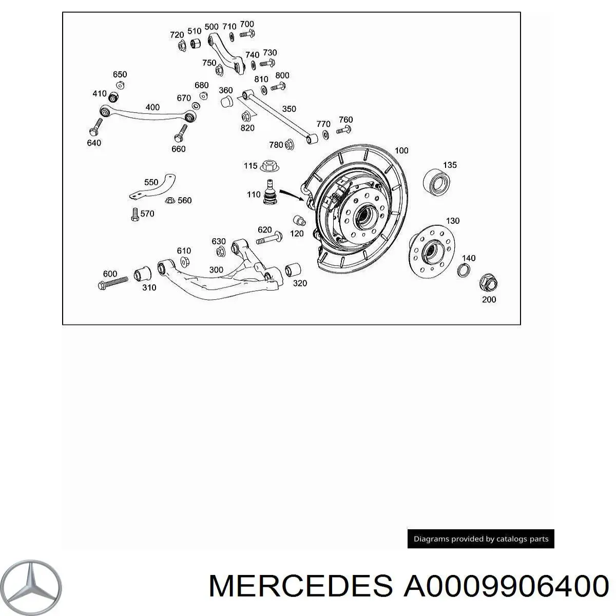Болт кріплення заднього верхнього важеля, внутрішній на Mercedes ML/GLE (W166)