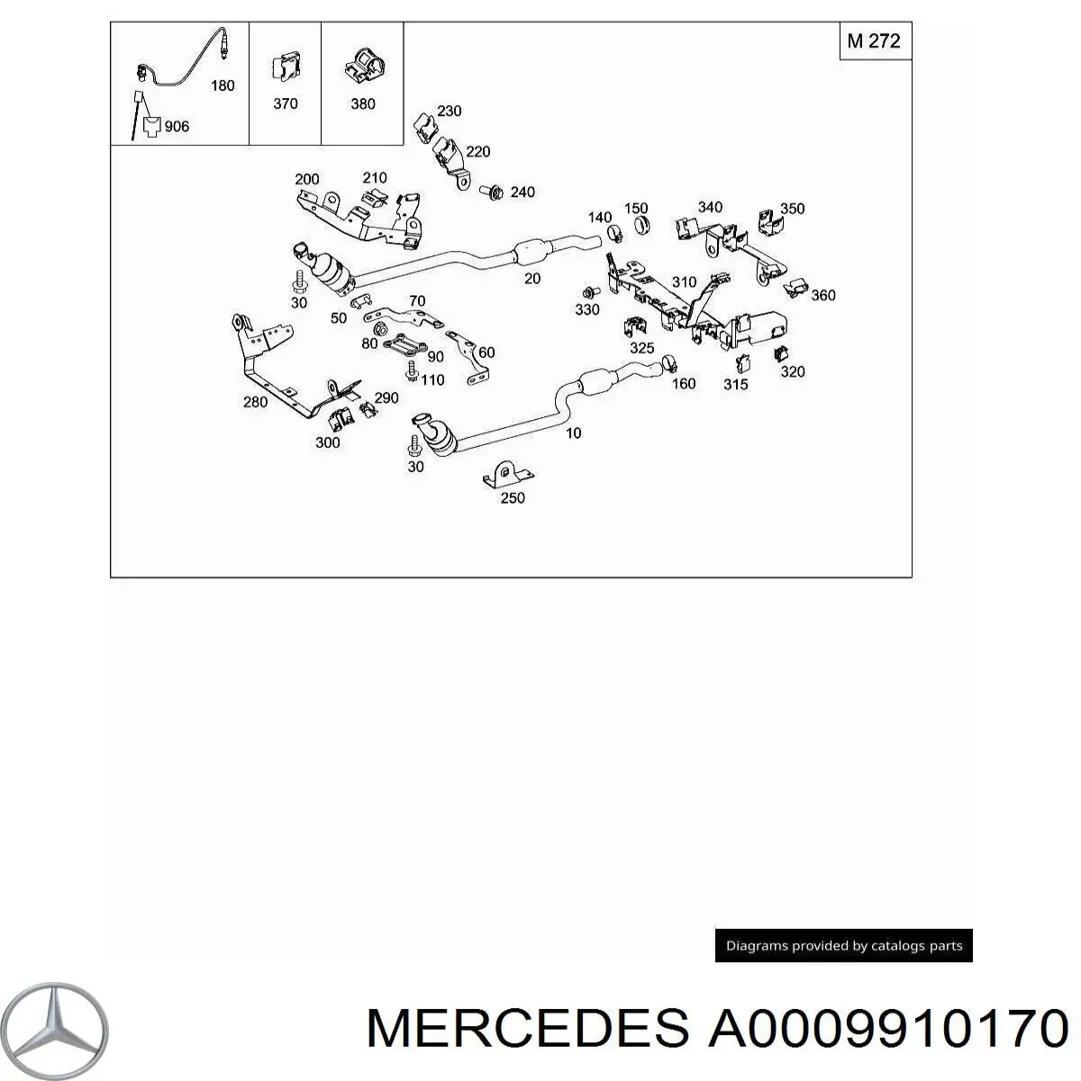 Кріплення бокового молдинга Mercedes A0009910170 ціна, від 2.93 USD