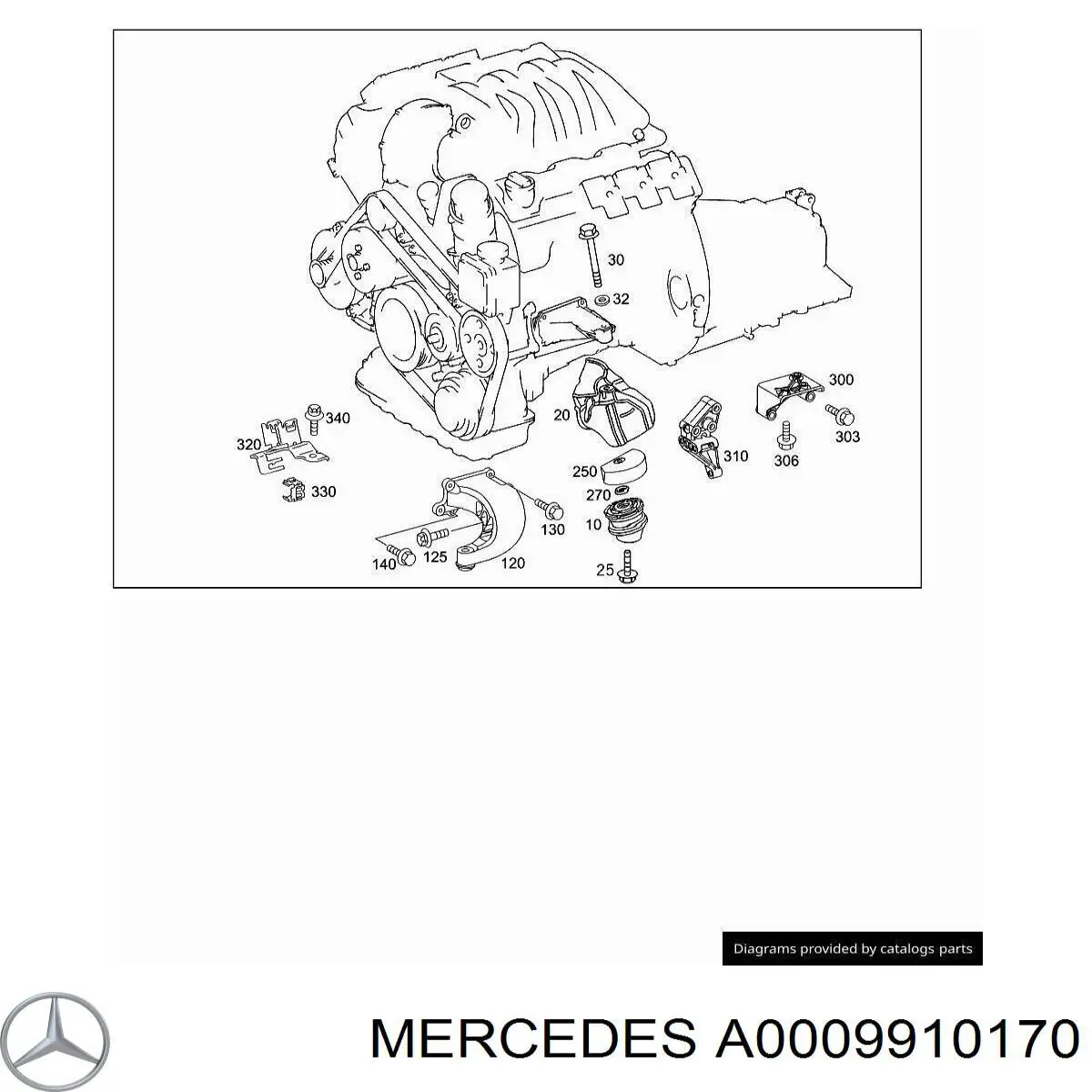 Купити A0009910170 Mercedes Пружинні затиски