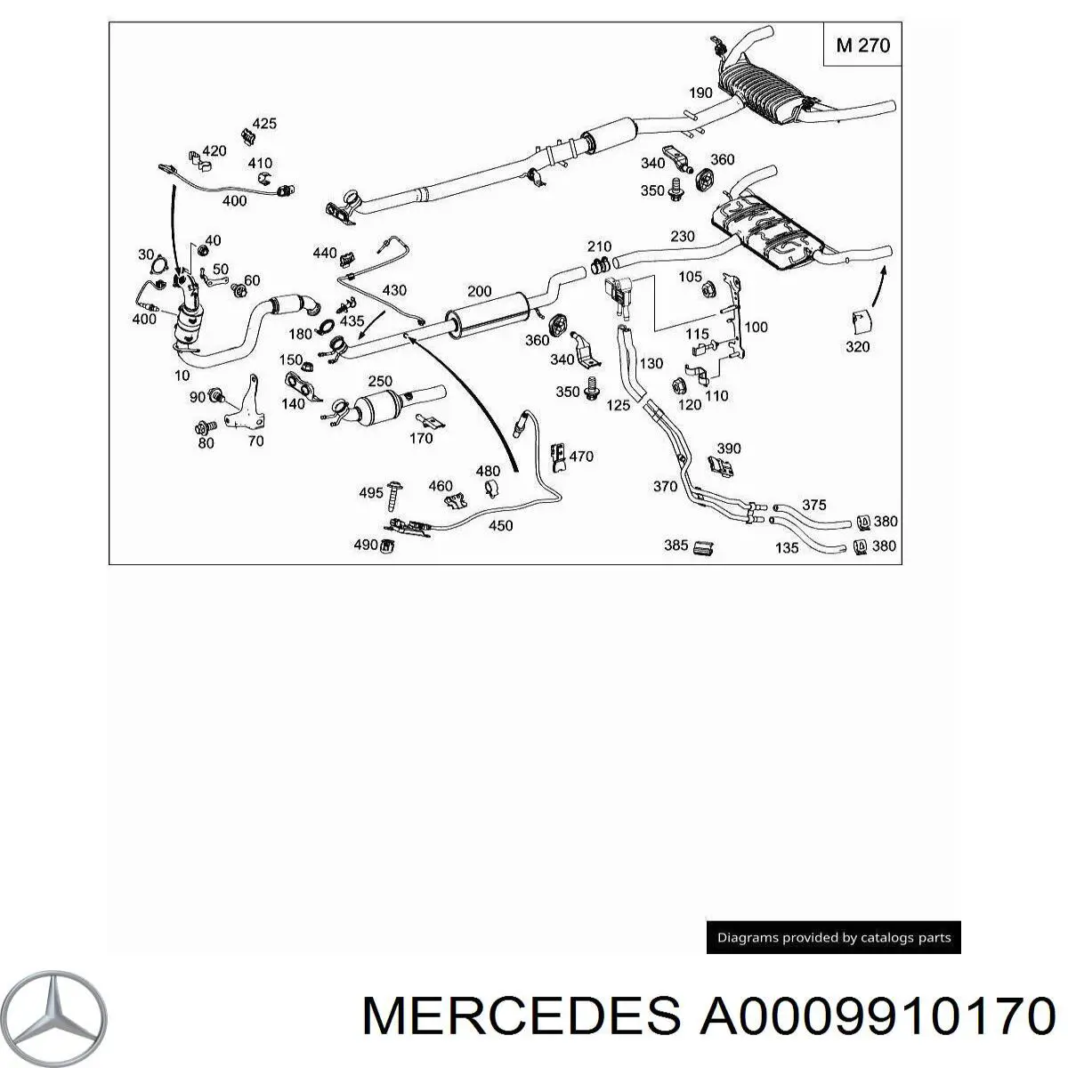 Кріплення бокового молдинга Mercedes A0009910170 ціна, від 2.93 USD
