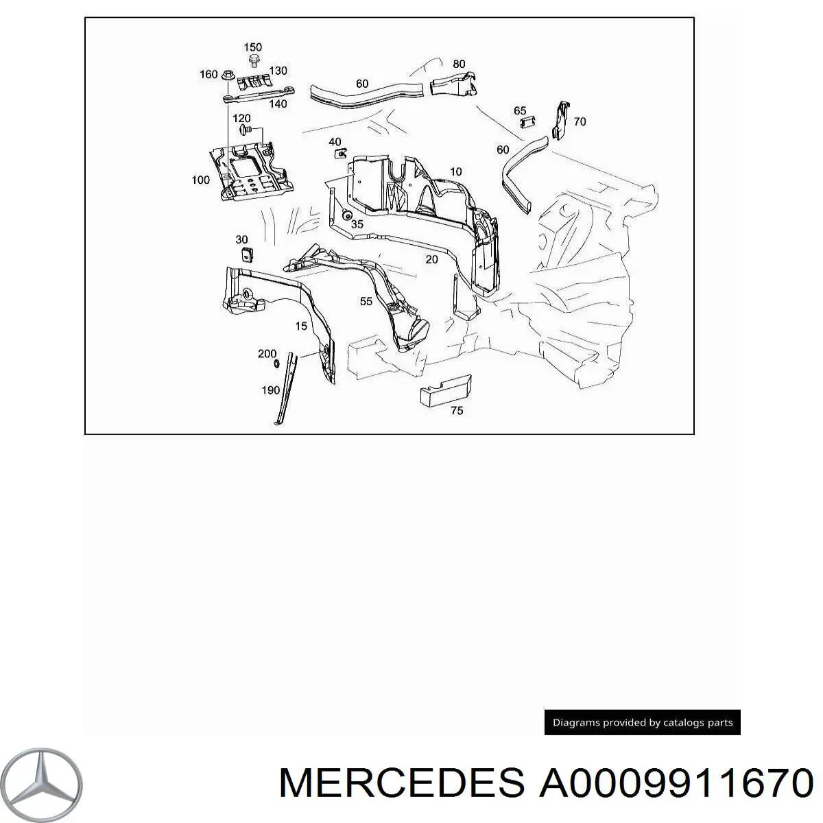  Mercedes A0009911670 ціна, від 1.25 USD