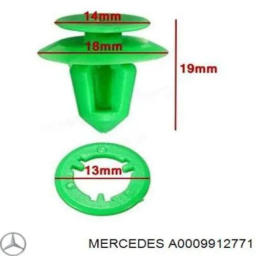 6389880978 Mercedes пістон (кліп кріплення обшивки дверей)