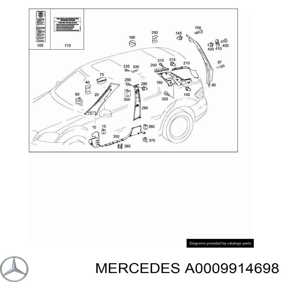 A0009914698 Mercedes 