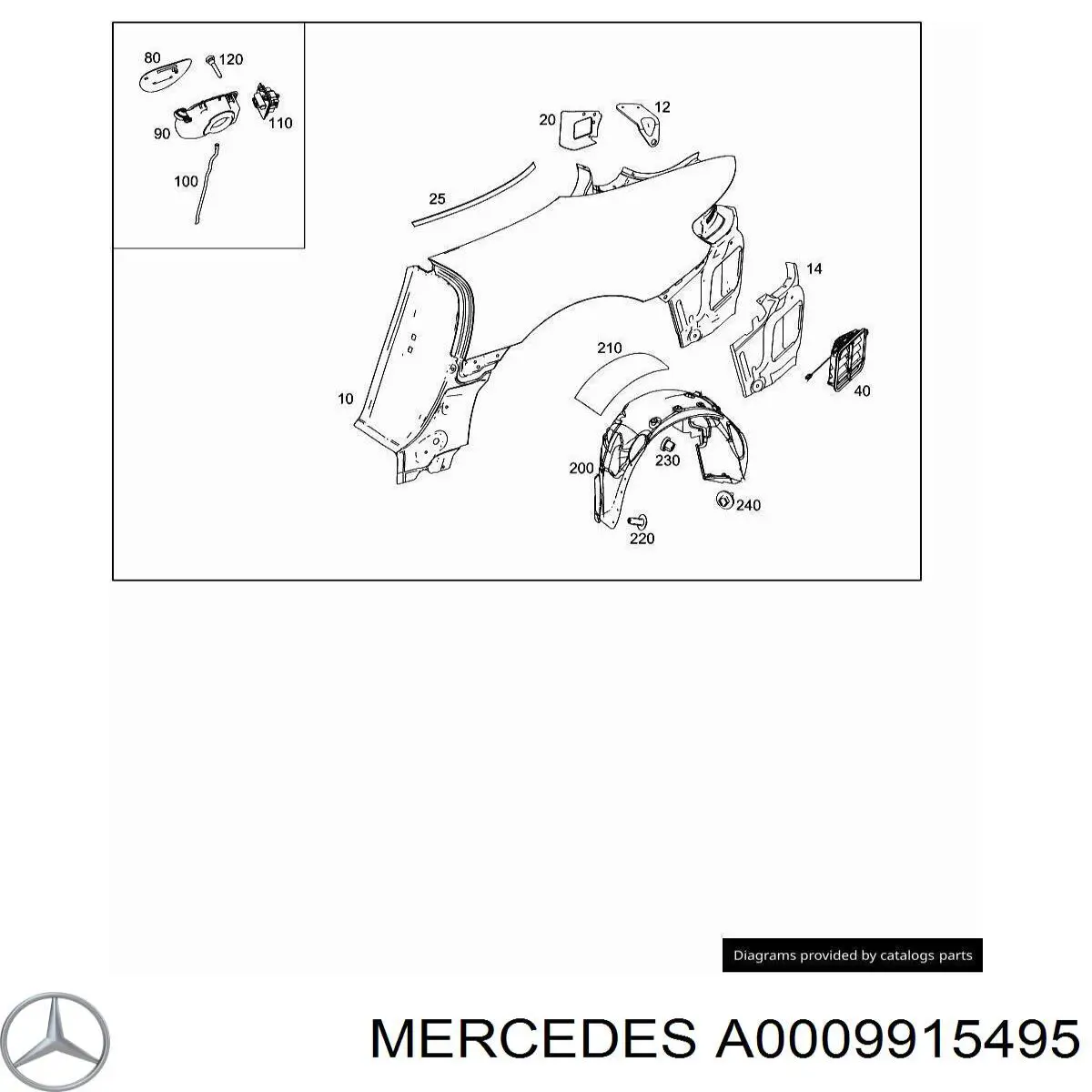  Mercedes A0009915495 ціна, від 1.76 USD