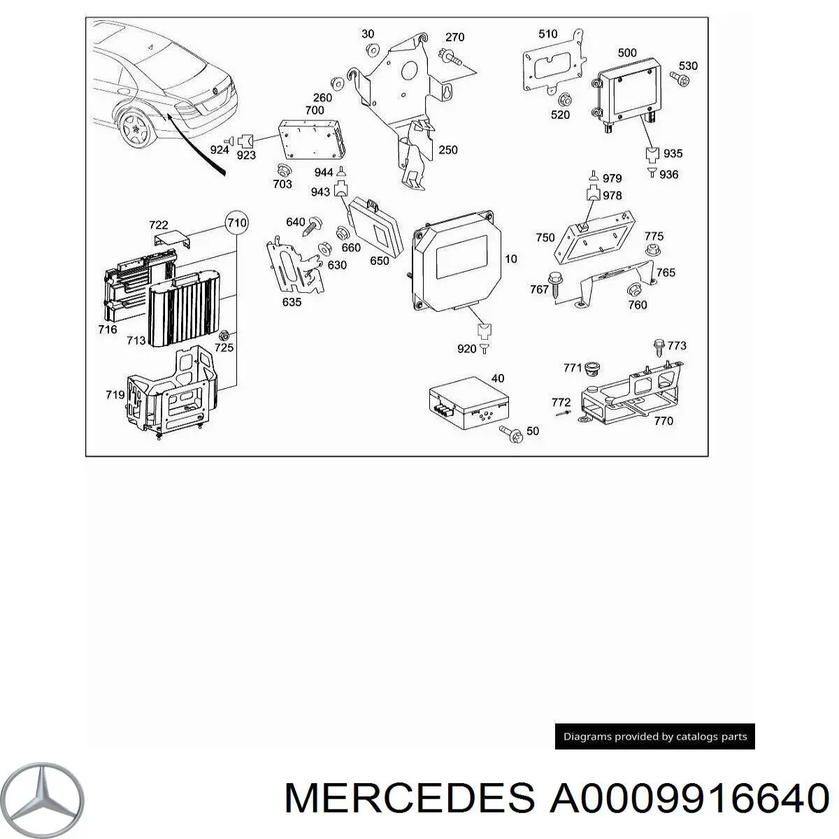  Mercedes A0009916640 ціна, від 0.81 USD
