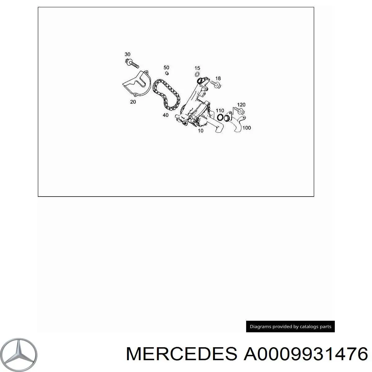 Купити A0009931476 Mercedes Ланцюг маслянного насоса