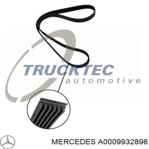 A0009932896 Mercedes ремінь приводний, агрегатів
