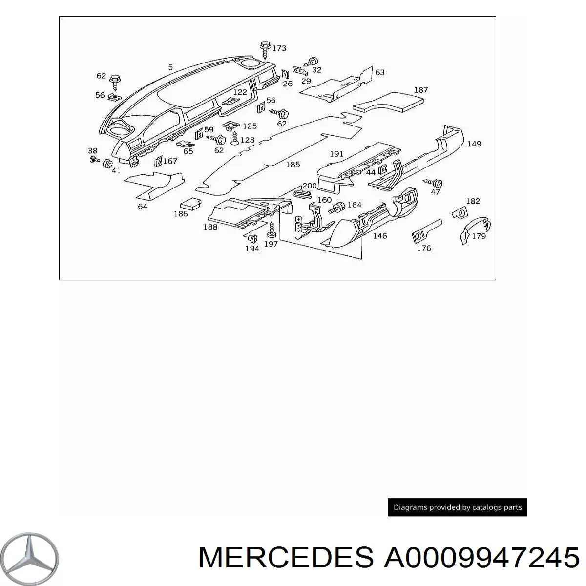  Mercedes A0009947245 ціна, від 4.34 USD