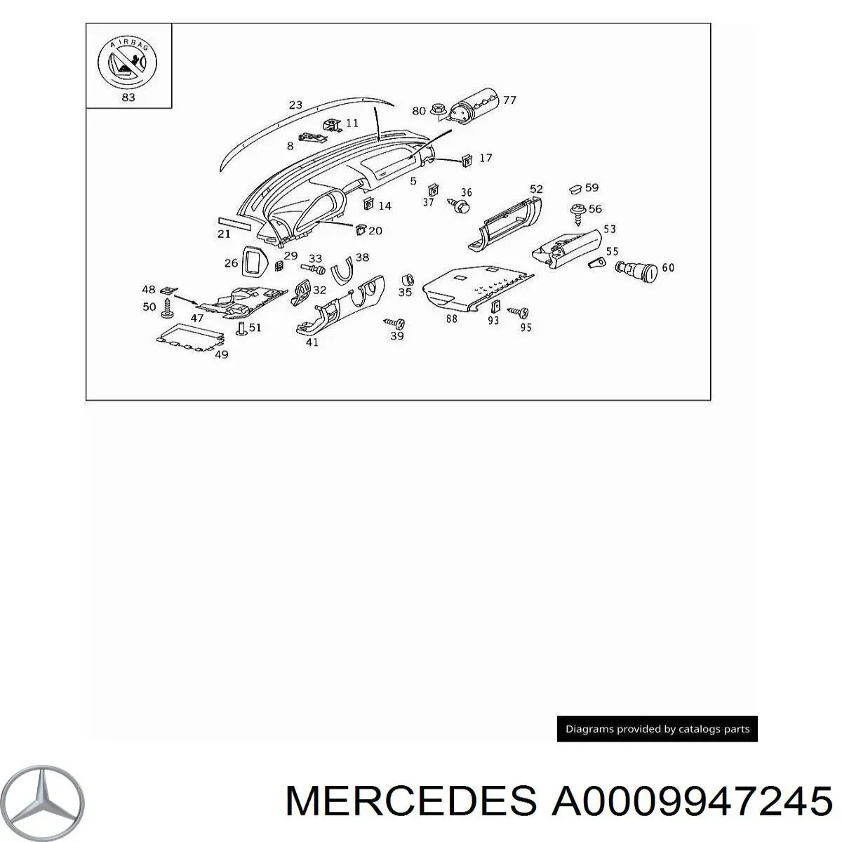 Купити A0009947245 Mercedes 