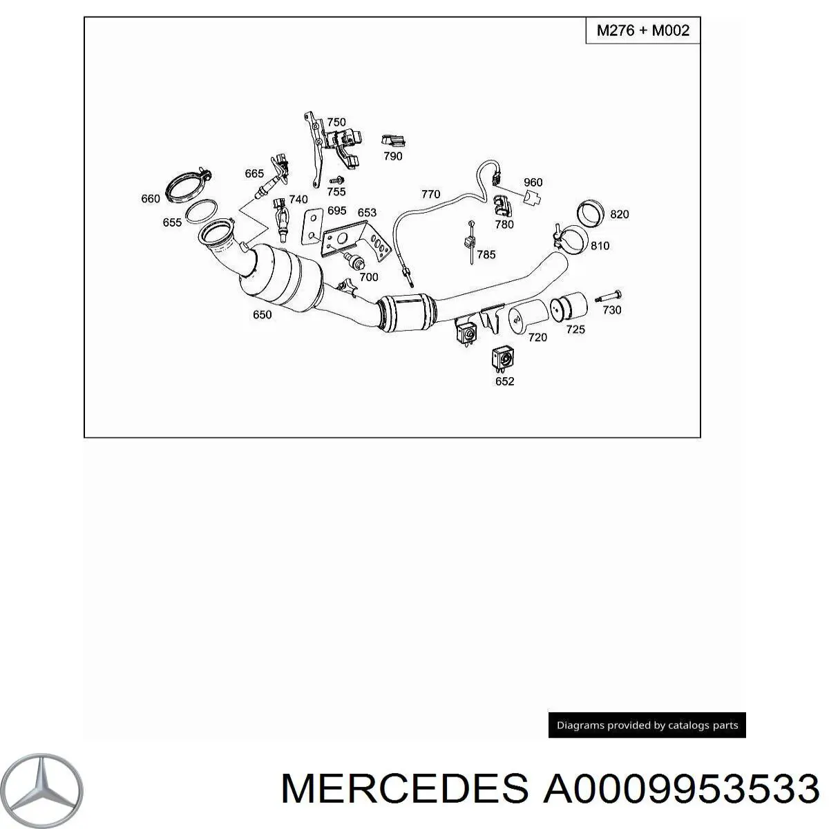 Хомут кріплення каталізатора до турбіни Mercedes A0009953533 ціна, від 11.49 USD