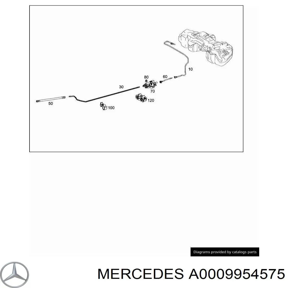 Купити A0009954575 Mercedes Фіксатор (скоба) проводки