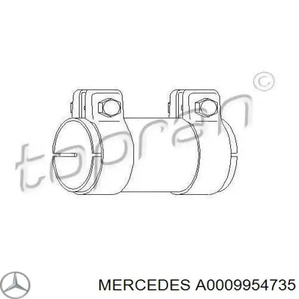 З'єднувальні елементи передні, система випуску Mercedes A0009954735 ціна, від 8.63 USD