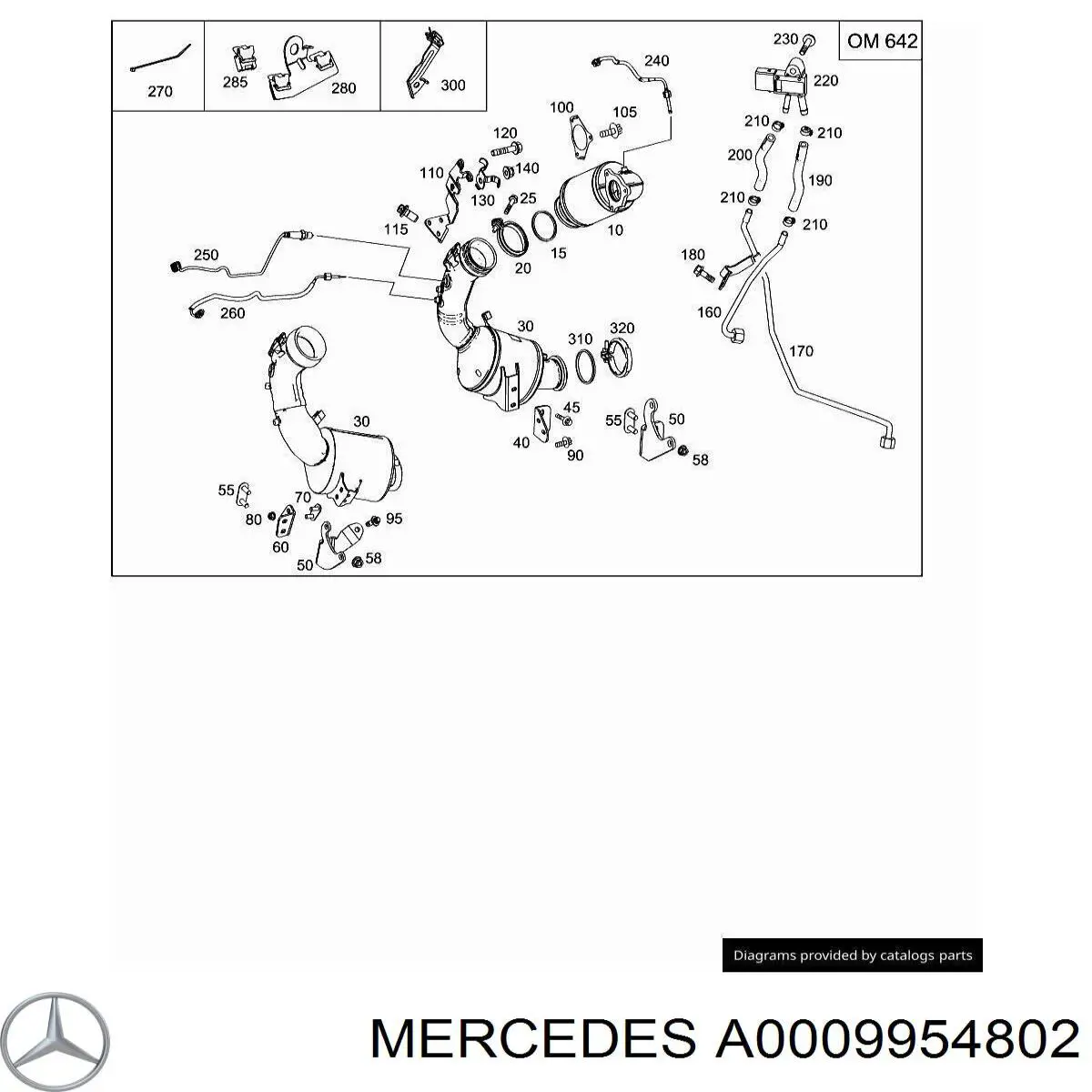  Mercedes A0009954802 ціна, від 42.33 USD