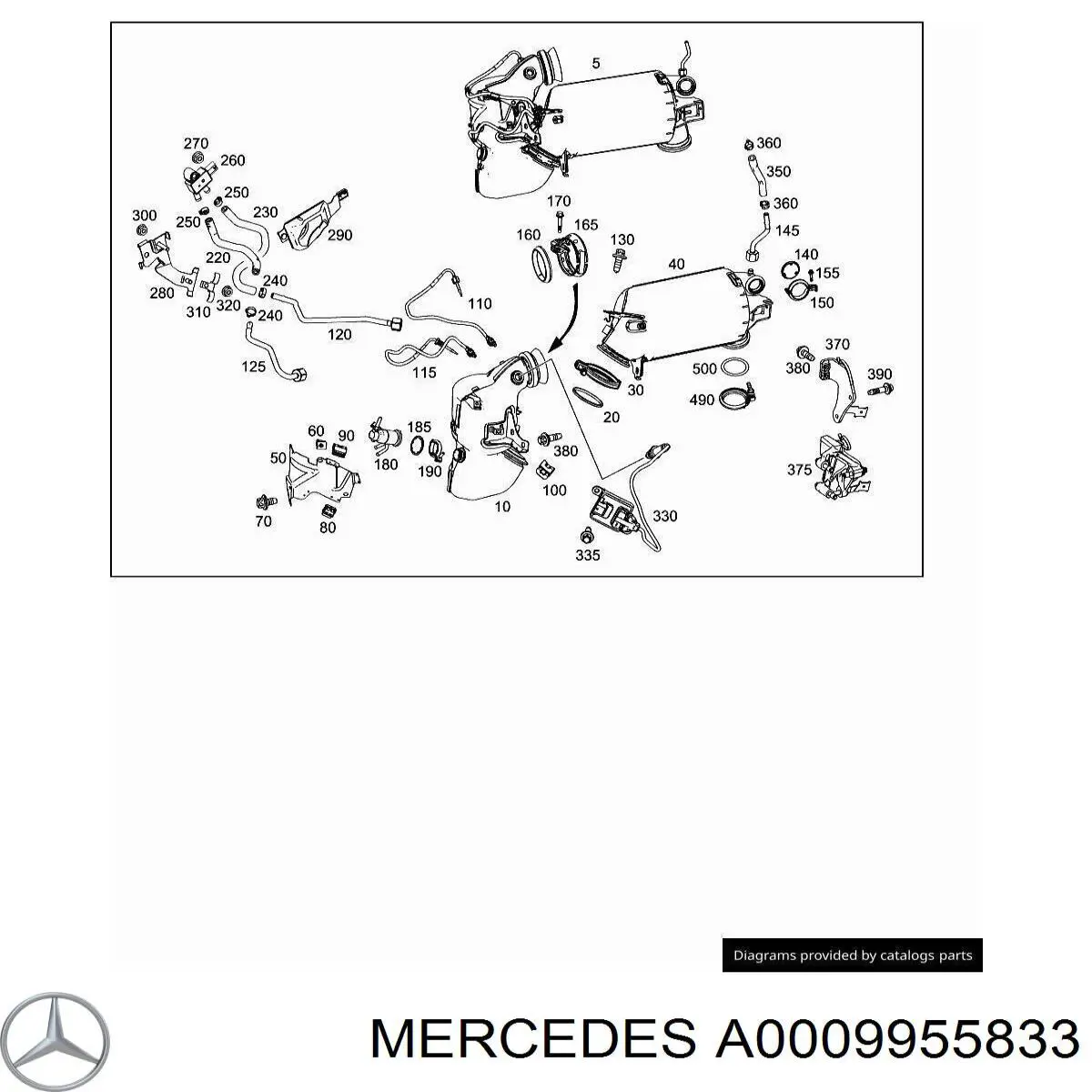 A0009955833 Mercedes хомут кріплення форсунки ad blue