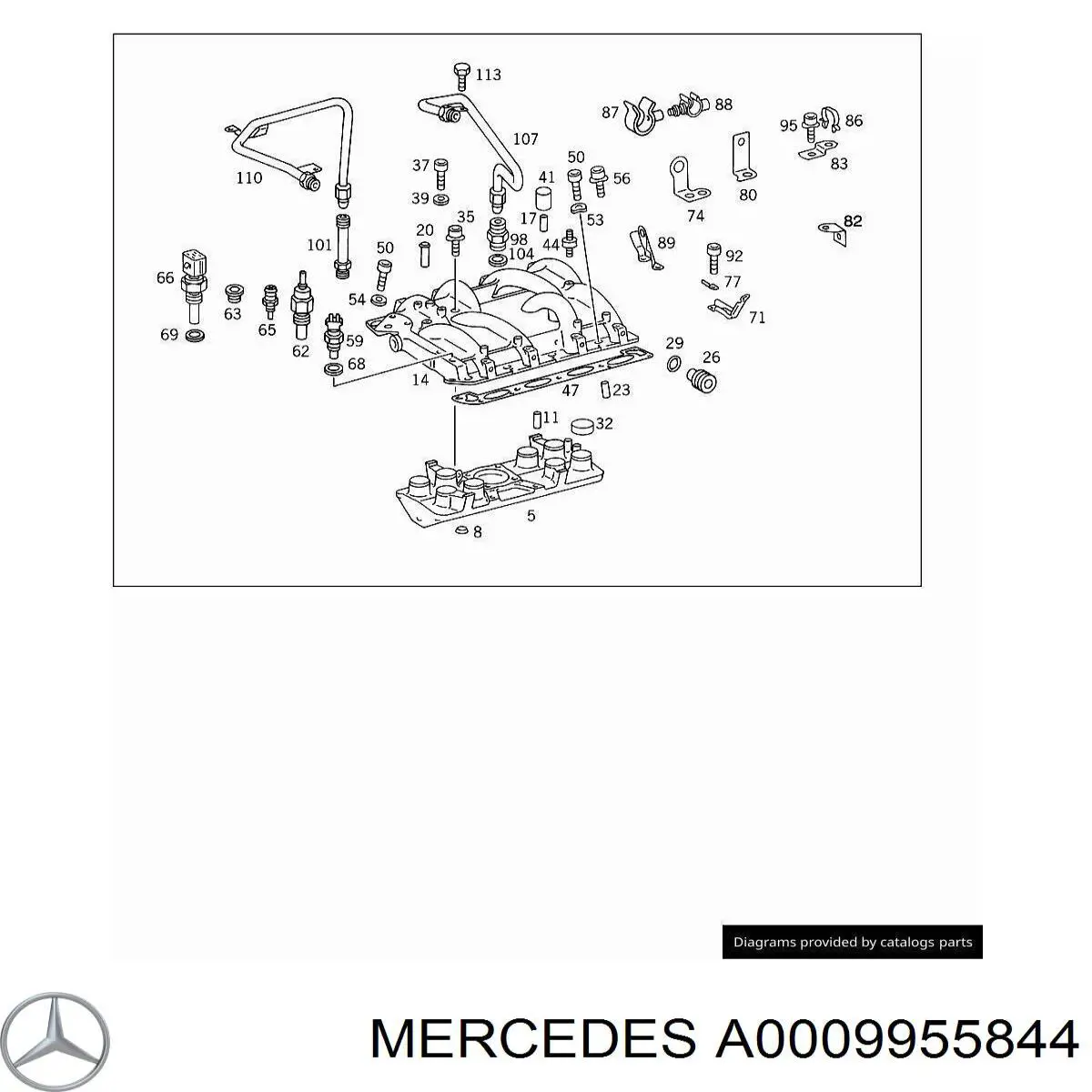 Фіксатор (скоба) проводки Mercedes A0009955844 ціна, від 1.27 USD