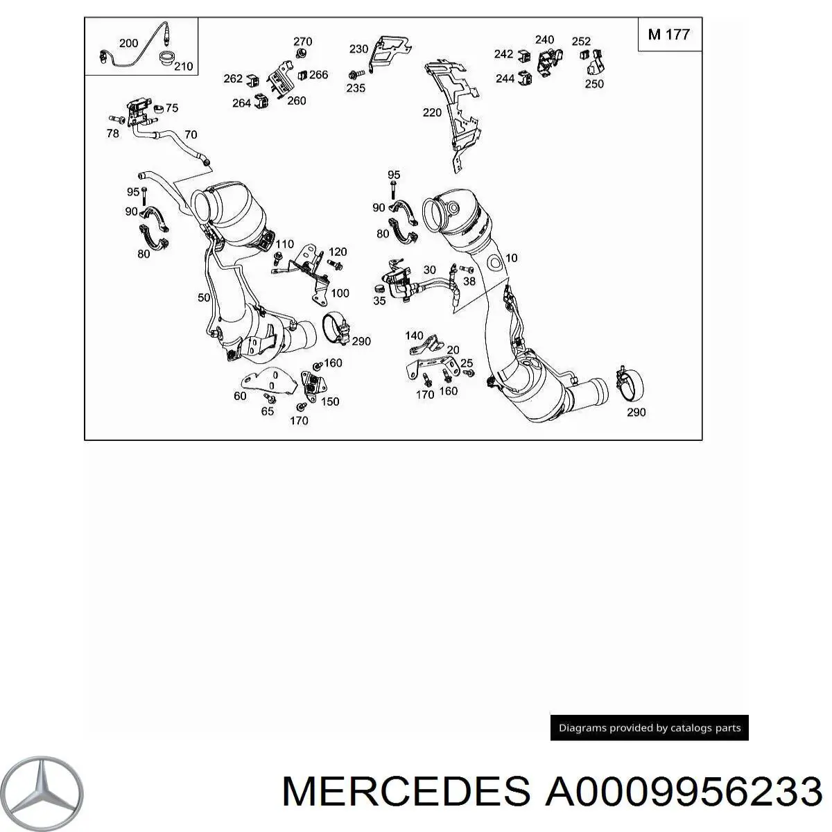  Mercedes A0009956233 ціна, від 121.18 USD