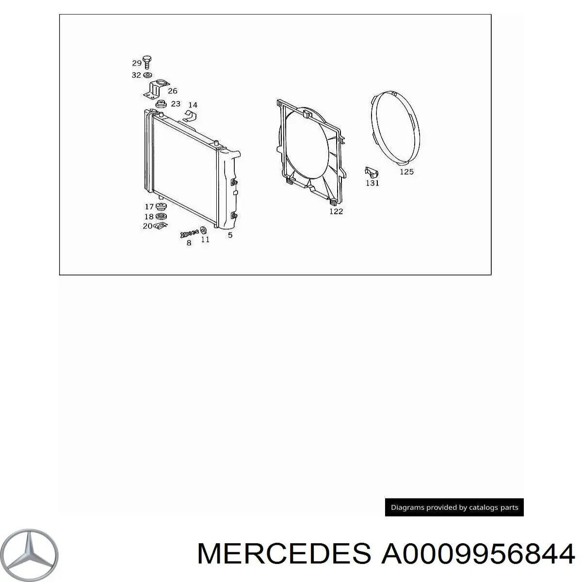 Фіксатор (скоба) проводки A0009956844 Mercedes