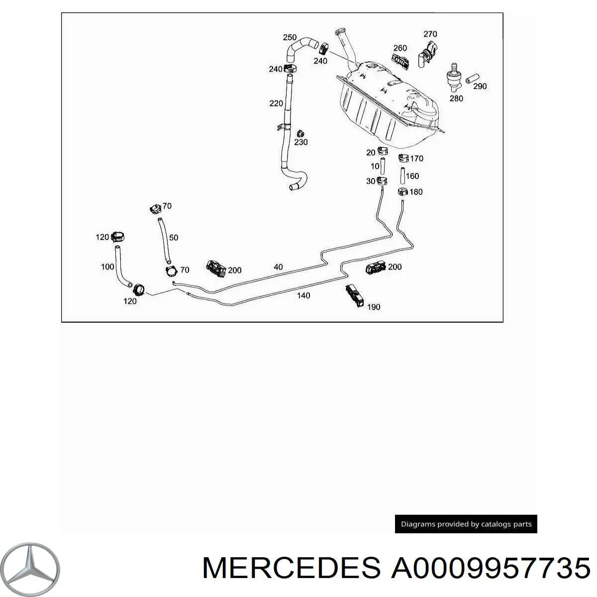  Mercedes A0009957735 ціна, від 0.63 USD