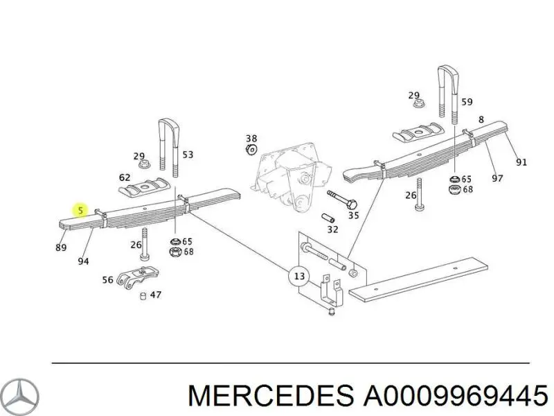 A0009969445 Mercedes накінечник тяги кпп