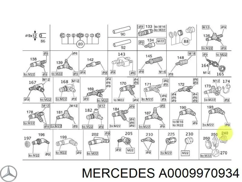 A0009970934 Mercedes 