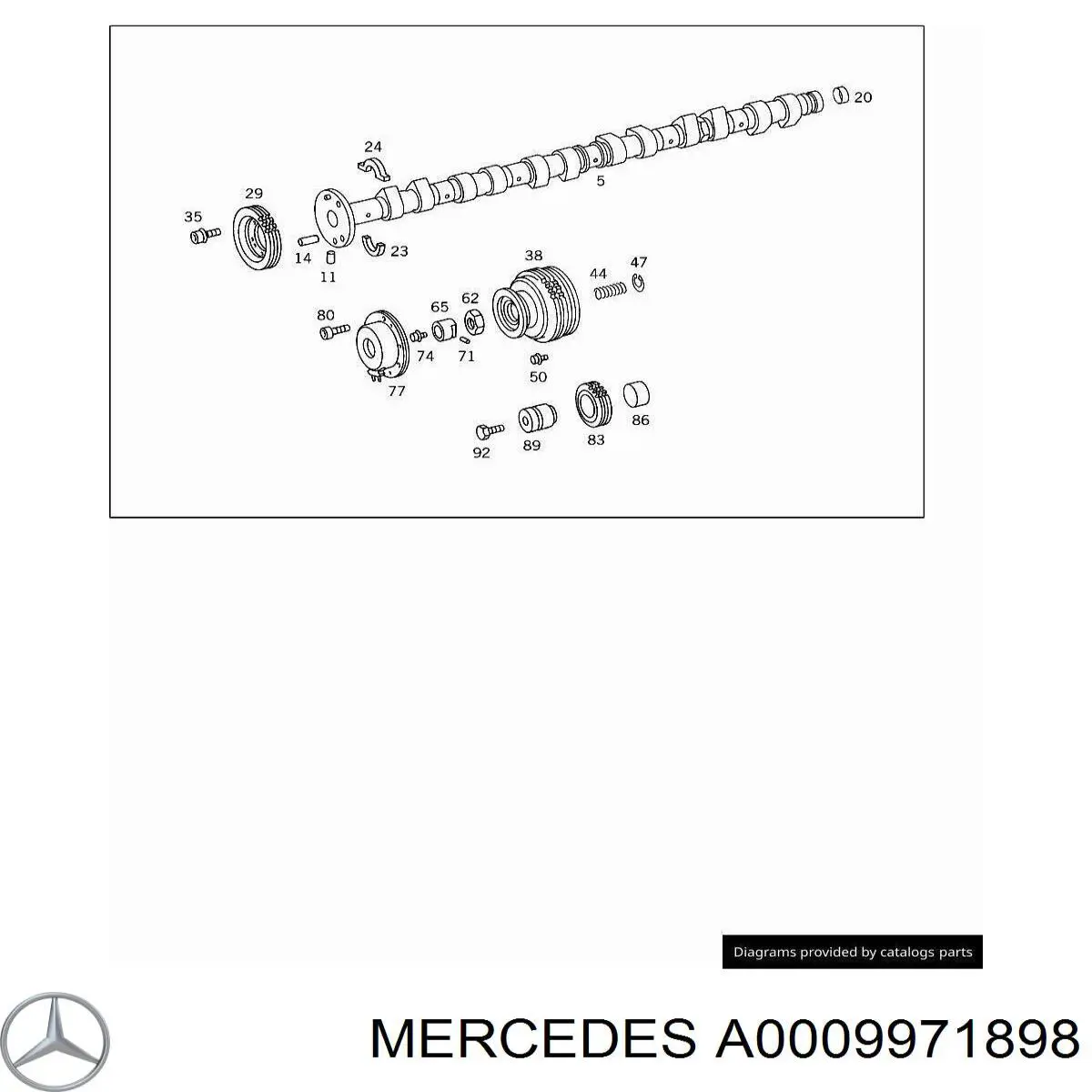 A0009971898 Mercedes замок ланцюга