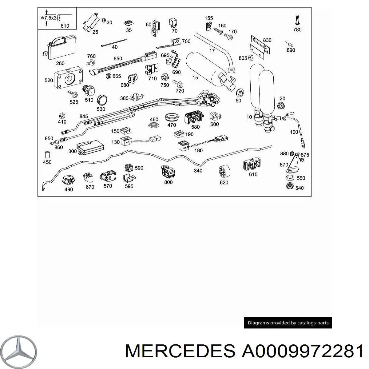  Mercedes A0009972281 ціна, від 1.07 USD