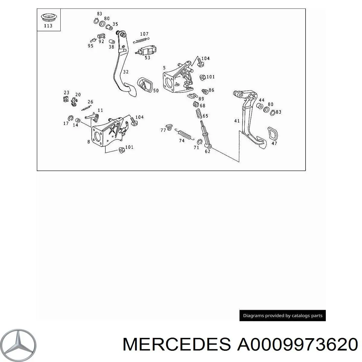 A0009973620 Mercedes Кришка бачка омивача